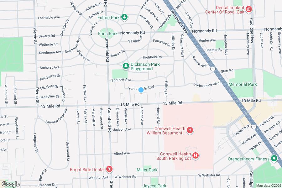 Beaumont Royal Oak Campus Map Map